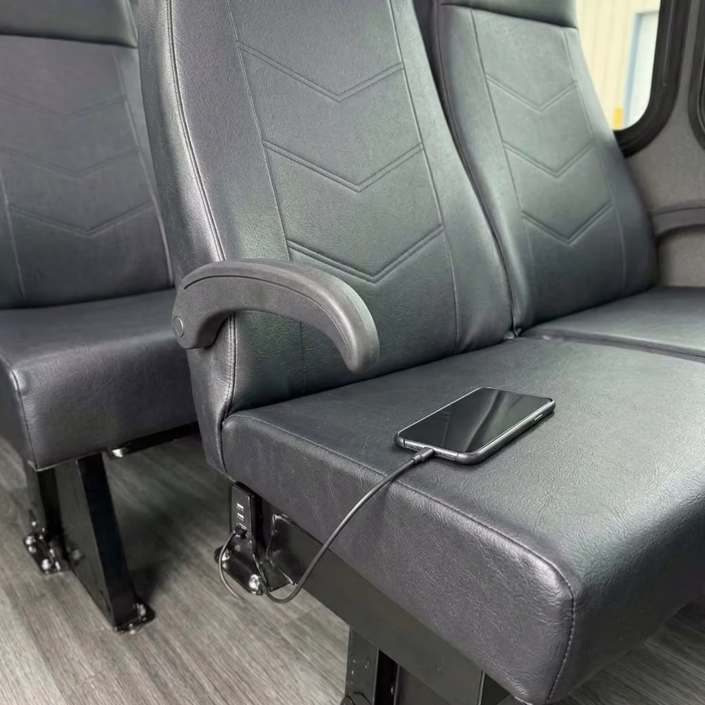 brighton 15 passenger minibus usb charging