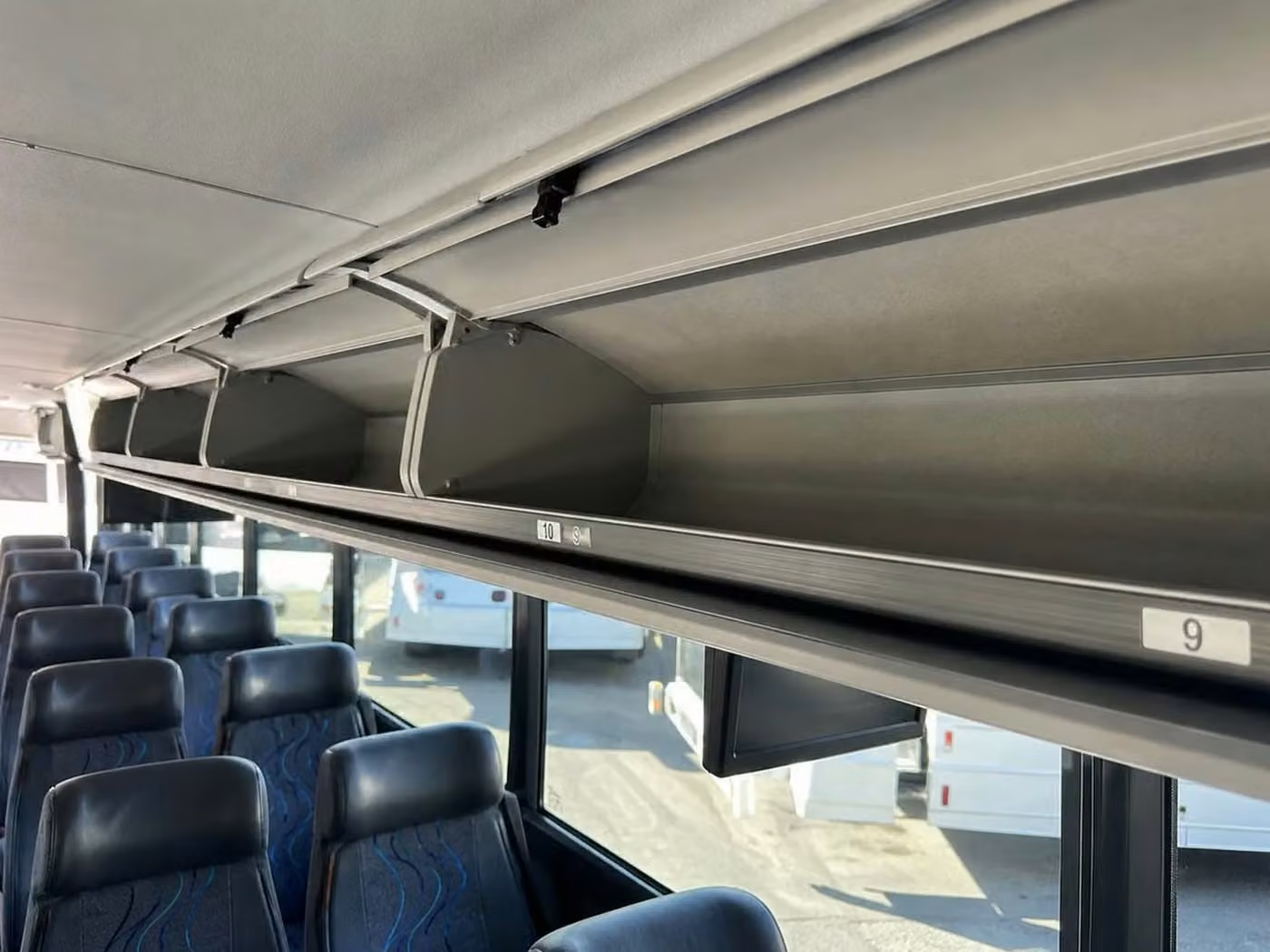 brighton 18 passenger minibus overhead storage