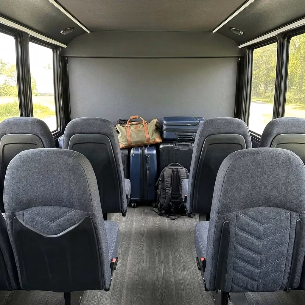 brighton 25 passenger minibus luggage area