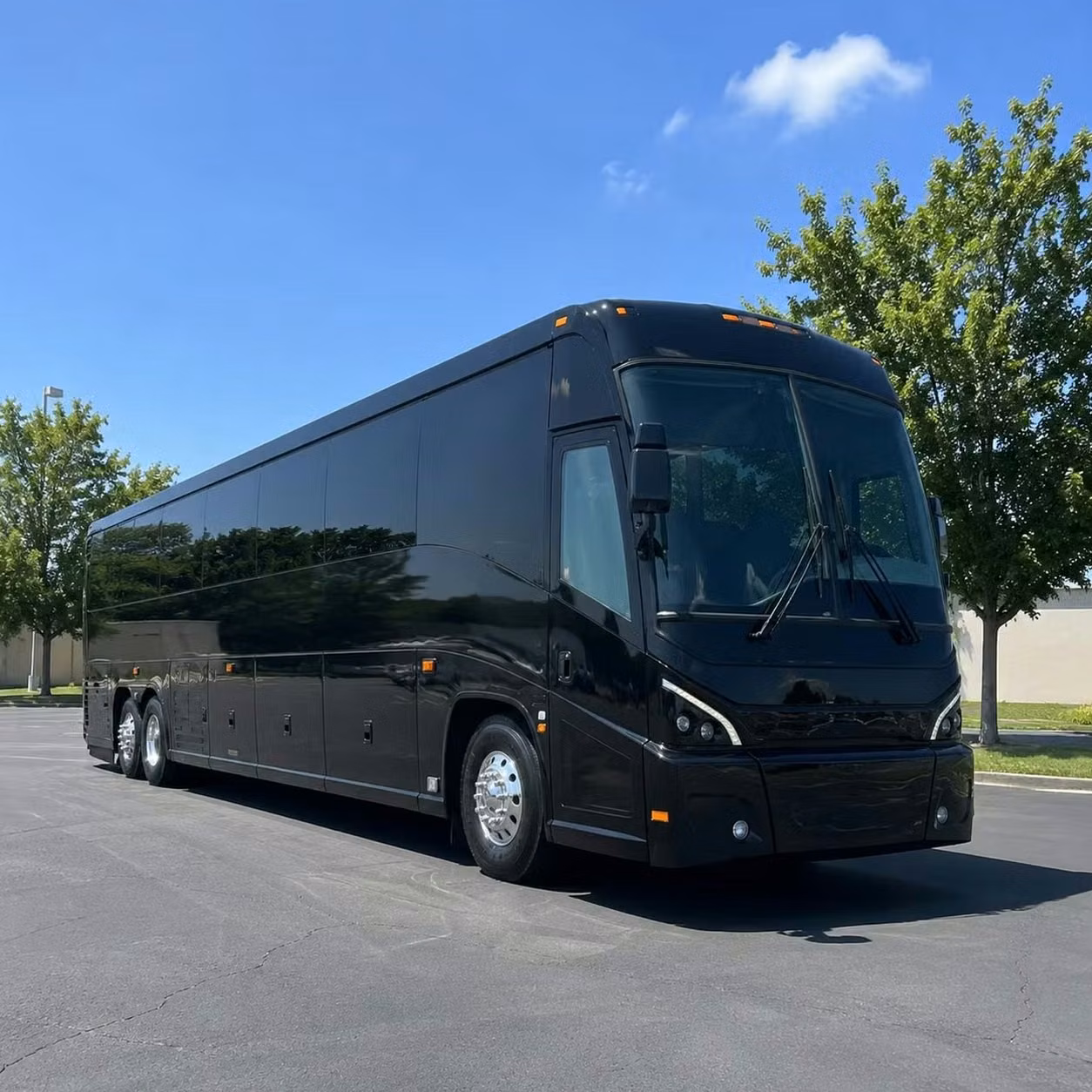 brighton 56 passenger long distance charter buses with onboard restrooms