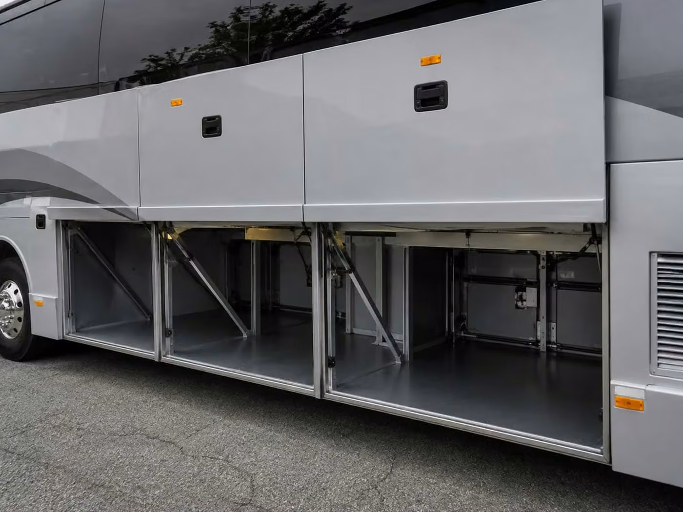 brighton charter bus under bus storage